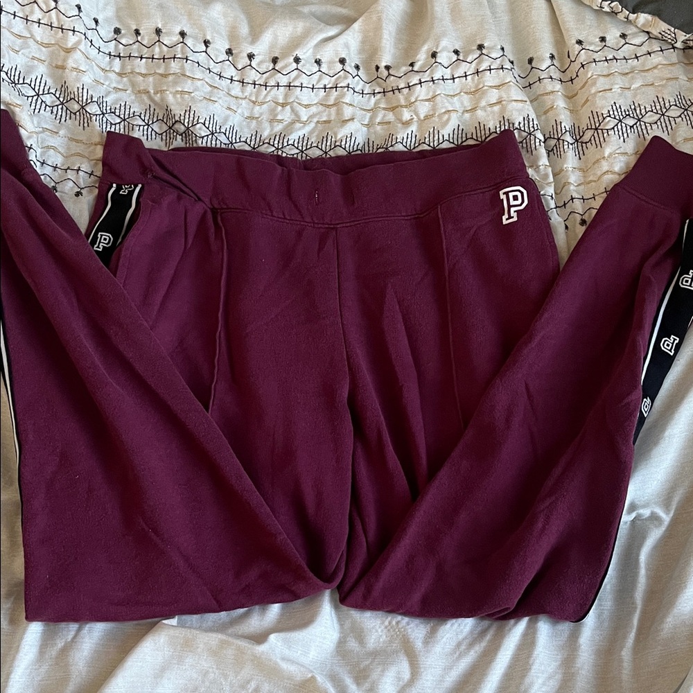PINK Victoria's Secret Maroon/Burgundy Lounge Pants